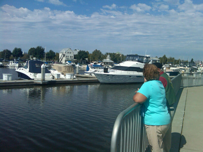 The yacht club anchorage.