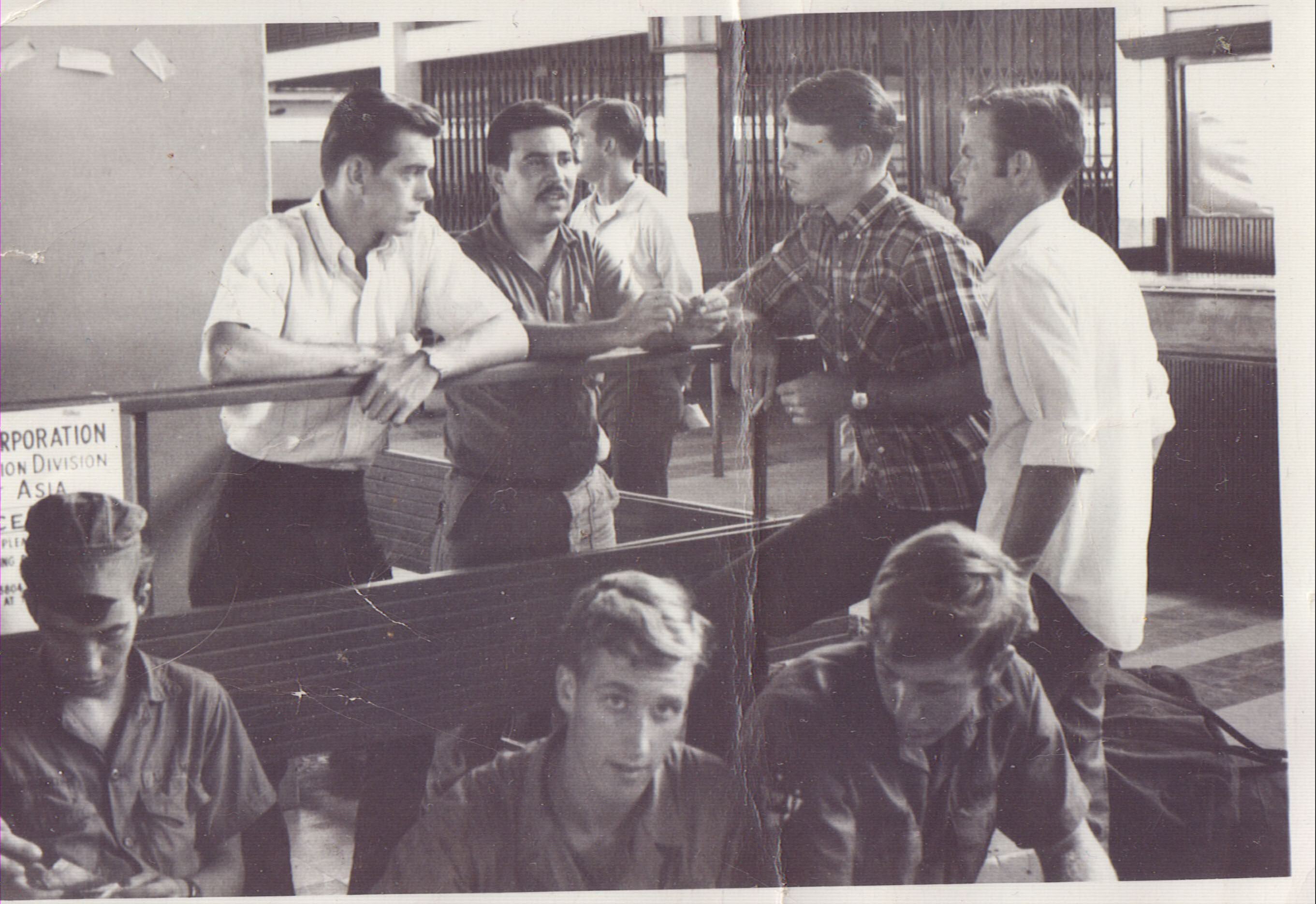 Waiting to go home... bottom row center is Charles Doherty (from Boston). To his right is Wells 